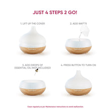 Load image into Gallery viewer, Aroma Therapy Essential Oil Diffuser, Ultrasonic Cool Mist Humidifier for Office Home or Baby, Adjustable 7 Color LED, Timer and Auto-Shut Off Safety Feature ( 300ml, Wood Grain)