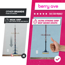 Load image into Gallery viewer, Berry Ave Broom Holder and Garden Tool Organizer Rake or Mop Handles , 1 Pack, Grey