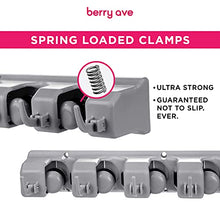 Load image into Gallery viewer, 2 Pack Broom Holder w/ Mop Gripper - Self Adhesive, No-Drilling, Wall Mount Tool Organizers For Kitchen, Garage, Laundry Room- Anti-Slip Hanger For Brooms, Mops, Rakes, Dustpans (Combo Gray / White)