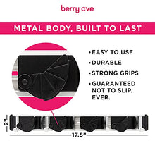 Load image into Gallery viewer, Berry Ave Broom Holder & Wall Mount Garden Tool Organizer- Kitchen, Garage & Laundry Room Storage With 4 Slots And 4 Hooks- Wall Holder For Broom, Rake & Mop Handles Up To 1.25”