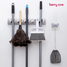 Load image into Gallery viewer, Berry Ave Broom Holder and Garden Tool Organizer Rake or Mop Handles Up to 1.25-Inches (White, 2pk)