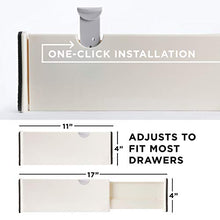 Load image into Gallery viewer, 4 Drawer Organizer and Dividers, Organize Silverware and Utensils in Home Kitchen, Divider for Clothes in Bedroom Dresser, Designed to Not Snag Underwear and Bra Fabrics, Bathroom Storage Organizers