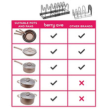 Load image into Gallery viewer, XL Expandable 10+ Pan Organizer and Pot Rack, Rustproof Kitchen Cabinet Storage Organizer For Heavy Pots Pans and Cookware, Counter Organization and Lid Holder, Easy To Pull and Expand Up To 30.5 Inches