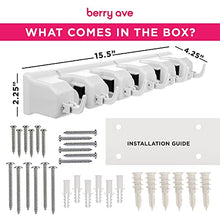 Load image into Gallery viewer, Berry Ave Broom Holder and Garden Tool Organizer Rake or Mop Handles Up to 1.25-Inches (White, 1pk)