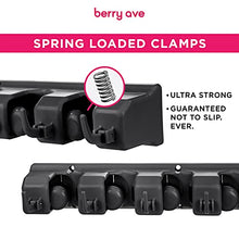 Load image into Gallery viewer, 2 Pack Broom Holder w/ Mop Gripper - Self Adhesive, No-Drilling, Wall Mount Tool Organizers For Kitchen, Garage, Laundry Room- Anti-Slip Hanger For Brooms, Mops, Rakes, Dustpans (Combo Black / Black)