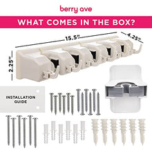 Load image into Gallery viewer, 2 Pack Broom Holder w/ Mop Gripper - Self Adhesive, No-Drilling, Wall Mount Tool Organizers For Kitchen, Garage, Laundry Room- Anti-Slip Hanger For Brooms, Mops, Rakes, Dustpans (Combo Beige / White)