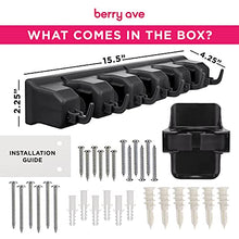 Load image into Gallery viewer, 2 Pack Broom Holder w/ Mop Gripper - Self Adhesive, No-Drilling, Wall Mount Tool Organizers For Kitchen, Garage, Laundry Room- Anti-Slip Hanger For Brooms, Mops, Rakes, Dustpans (Combo Black / Black)