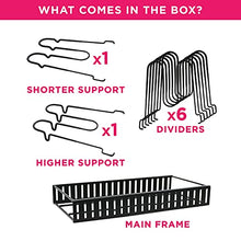 Load image into Gallery viewer, Adjustable Pan Organizer and Pot Rack with 8 Tiers, Rustproof Kitchen Cabinet Storage Organizer For Heavy Pots Pans and Cookware, Display On Counter w/ 3 Easy DIY Options (Vertical / Horizontal)