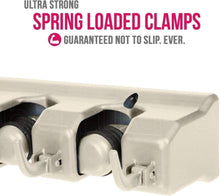 Load image into Gallery viewer, Broom Holder Wall Mount and Garden Tool Organizer, Closet Storage, Kitchen Rack, Home Organization and Garage Organizer for Rake or Mop Handles , Hanger Plus 6 Hooks (BEIGE, 1 PACK)