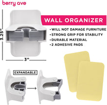 Load image into Gallery viewer, 2 Pack Broom Holder w/ Mop Gripper - Self Adhesive, No-Drilling, Wall Mount Tool Organizers For Kitchen, Garage, Laundry Room- Anti-Slip Hanger For Brooms, Mops, Rakes, Dustpans (Combo Gray / White)