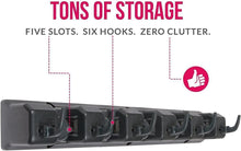 Load image into Gallery viewer, Berry Ave Broom Holder and Garden Tool Organizer Rake or Mop Handles Up to 1.25-Inches (Red, 1pk)