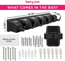 Load image into Gallery viewer, 2 Pack Broom Holder w/ Mop Gripper - Self Adhesive, No-Drilling, Wall Mount Tool Organizers For Kitchen, Garage, Laundry Room- Anti-Slip Hanger For Brooms, Mops, Rakes, Dustpans (Combo Gray / White)