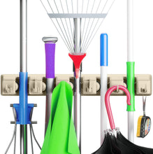 Load image into Gallery viewer, Berry Ave Broom Holder and Garden Tool Organizer Rake or Mop Handles Up to 1.25-Inches (Red, 1pk)