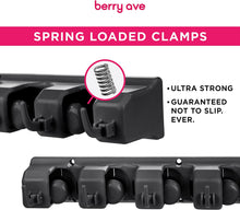 Load image into Gallery viewer, 2 Pack Broom Holder w/ Mop Gripper - Self Adhesive, No-Drilling, Wall Mount Tool Organizers For Kitchen, Garage, Laundry Room- Anti-Slip Hanger For Brooms, Mops, Rakes, Dustpans (Combo Gray / White)