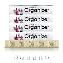 Load image into Gallery viewer, Berry Ave Broom Holder &amp; Wall Mount Garden Tool Organizer- Kitchen, Closet, Garage &amp; Laundry Room Storage With 5 Slots And 6 Hooks- Wall Holder For Broom, Rake &amp; Mop Handles Up To 1.25” [Beige 4-Pack]
