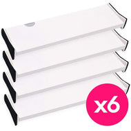 6 Drawer Organizer and Dividers, Organize Silverware and Utensils in Home Kitchen, Divider for Clothes in Bedroom Dresser, Designed to Not Snag Underwear and Bra Fabrics, Bathroom Storage Organizers