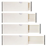 4 Drawer Organizer and Dividers, Organize Silverware and Utensils in Home Kitchen, Divider for Clothes in Bedroom Dresser, Designed to Not Snag Underwear and Bra Fabrics, Bathroom Storage Organizers