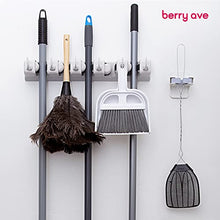 Load image into Gallery viewer, Berry Ave Broom Holder and Garden Tool Organizer Rake or Mop Handles Up to 1.25-Inches (White, 1pk)
