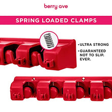 Load image into Gallery viewer, Berry Ave Broom Holder and Garden Tool Organizer Rake or Mop Handles Up to 1.25-Inches (Red, 1pk)
