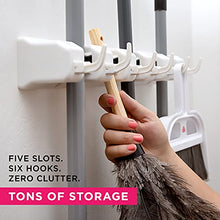 Load image into Gallery viewer, Berry Ave Broom Holder and Garden Tool Organizer Rake or Mop Handles Up to 1.25-Inches (White, 1pk)
