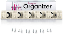 Load image into Gallery viewer, Broom Holder Wall Mount and Garden Tool Organizer, Closet Storage, Kitchen Rack, Home Organization and Garage Organizer for Rake or Mop Handles , Hanger Plus 6 Hooks (BEIGE, 1 PACK)

