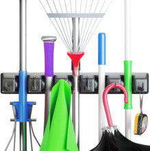 Load image into Gallery viewer, Berry Ave Broom Holder and Garden Tool Organizer Rake or Mop Handles Up to 1.25-Inches (Red, 1pk)
