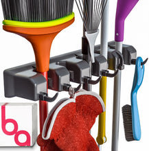 Load image into Gallery viewer, Berry Ave Broom Holder and Garden Tool Organizer Rake or Mop Handles Up to 1.25-Inches (Red, 1pk)
