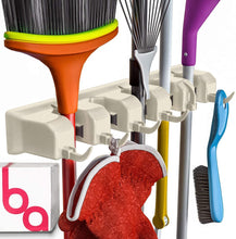 Load image into Gallery viewer, Berry Ave Broom Holder and Garden Tool Organizer Rake or Mop Handles Up to 1.25-Inches (Red, 1pk)
