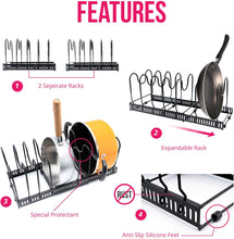Load image into Gallery viewer, Expandable Pots &amp; Pans Organizer
